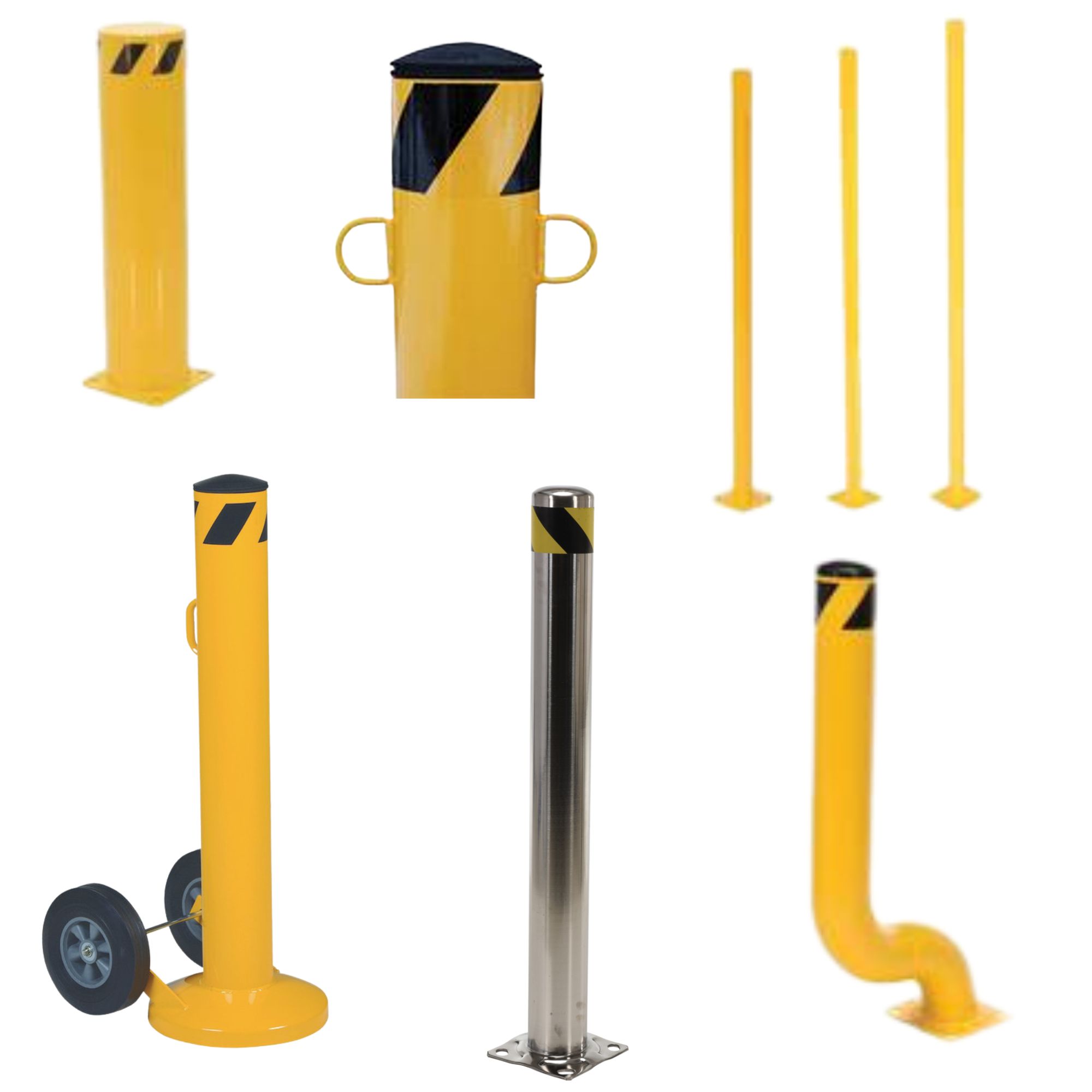 different types of steel bollards