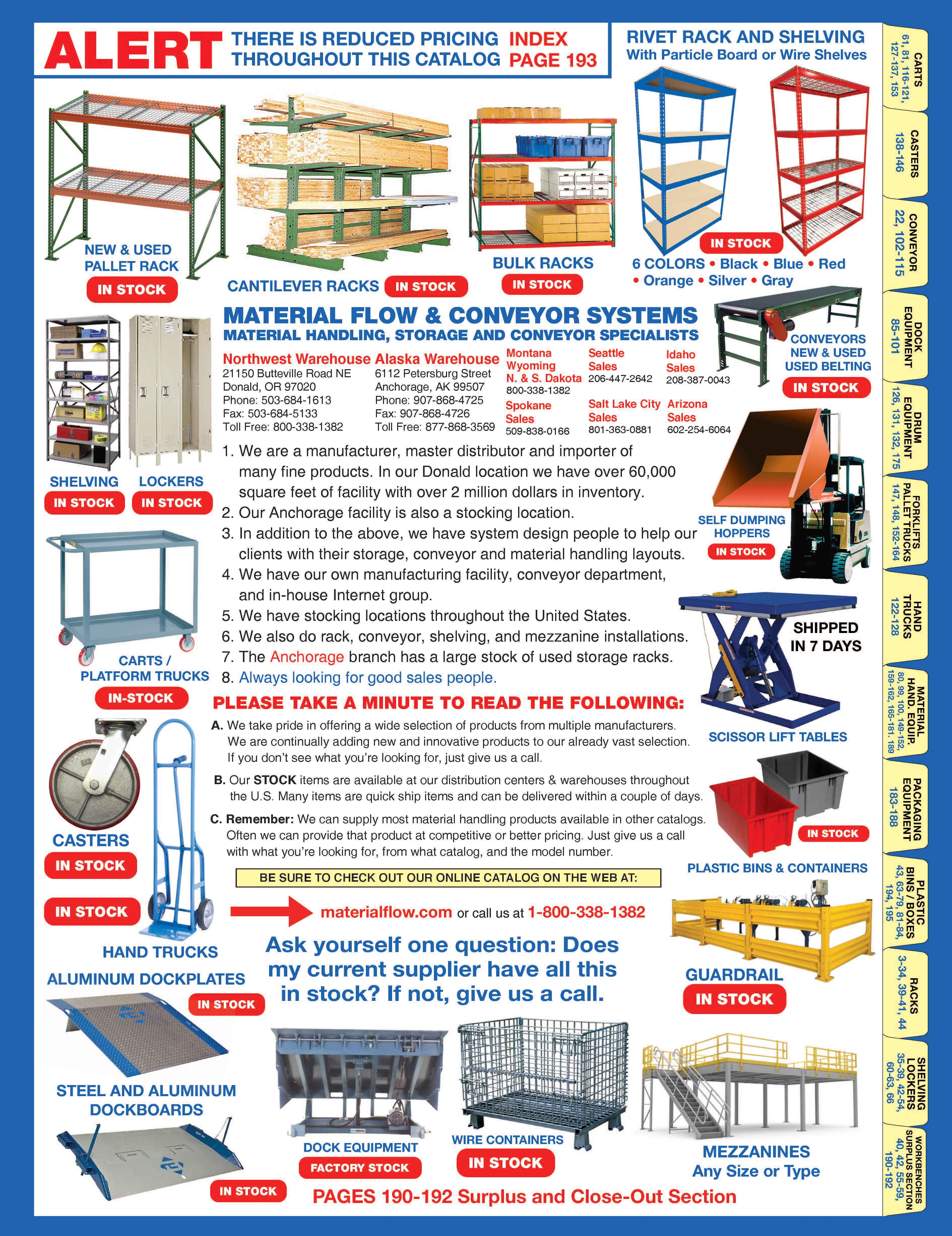 Material Flow Blue Catalog